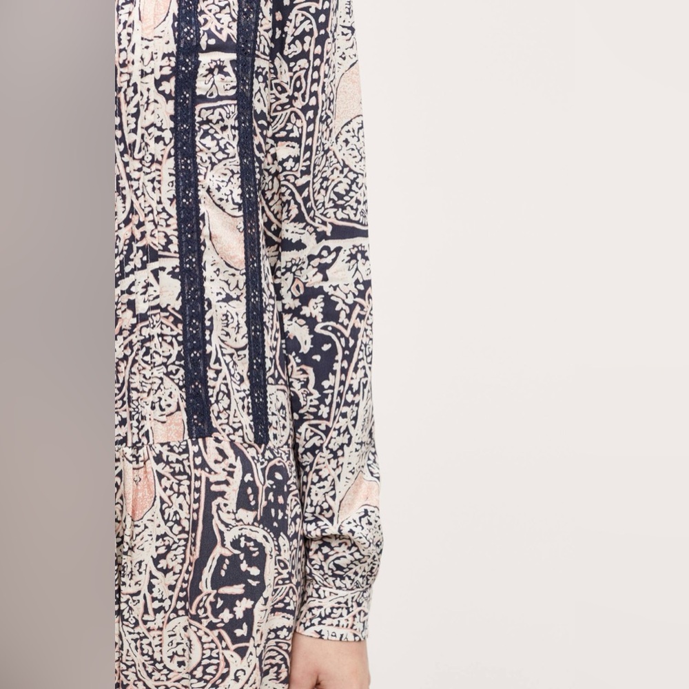 Anthropologie | Tiny Caviana Patterned Long Sleeve Shirtdress XS - Picture 4 of 14